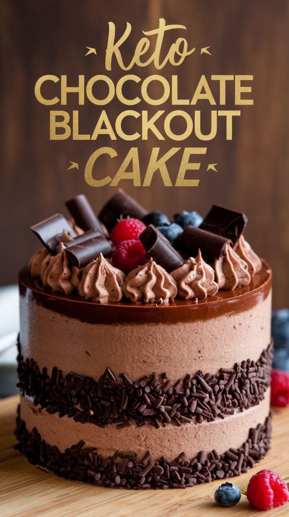 Keto Chocolate Blackout Cake Recipe