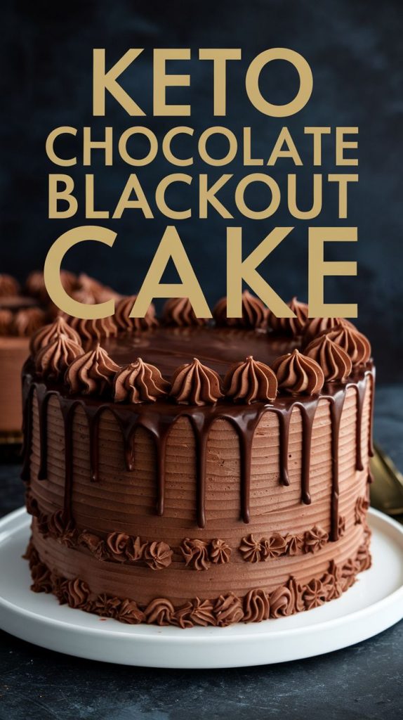 Keto Chocolate Blackout Cake Recipe