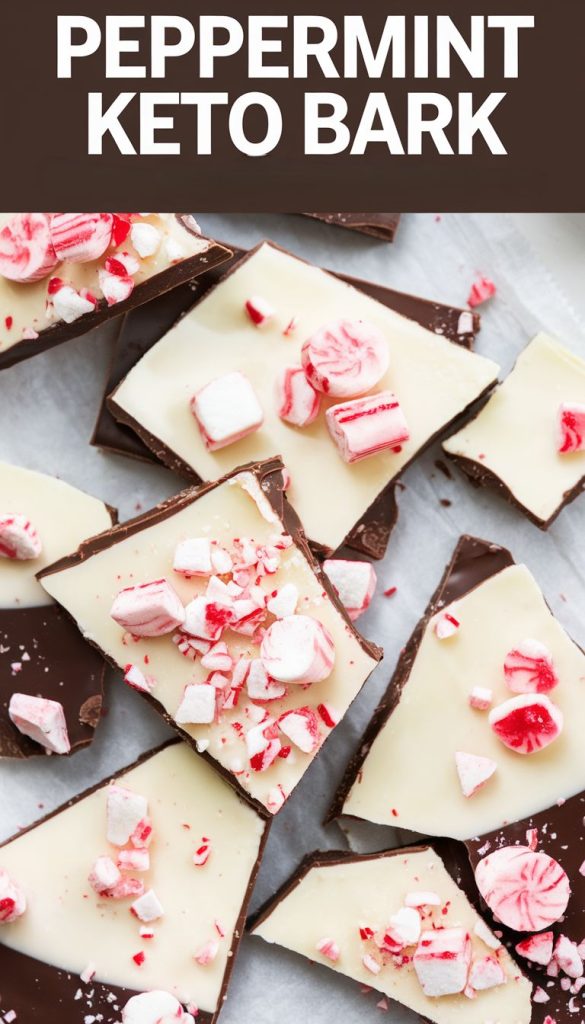 Keto Chocolate Peppermint Bark Recipe