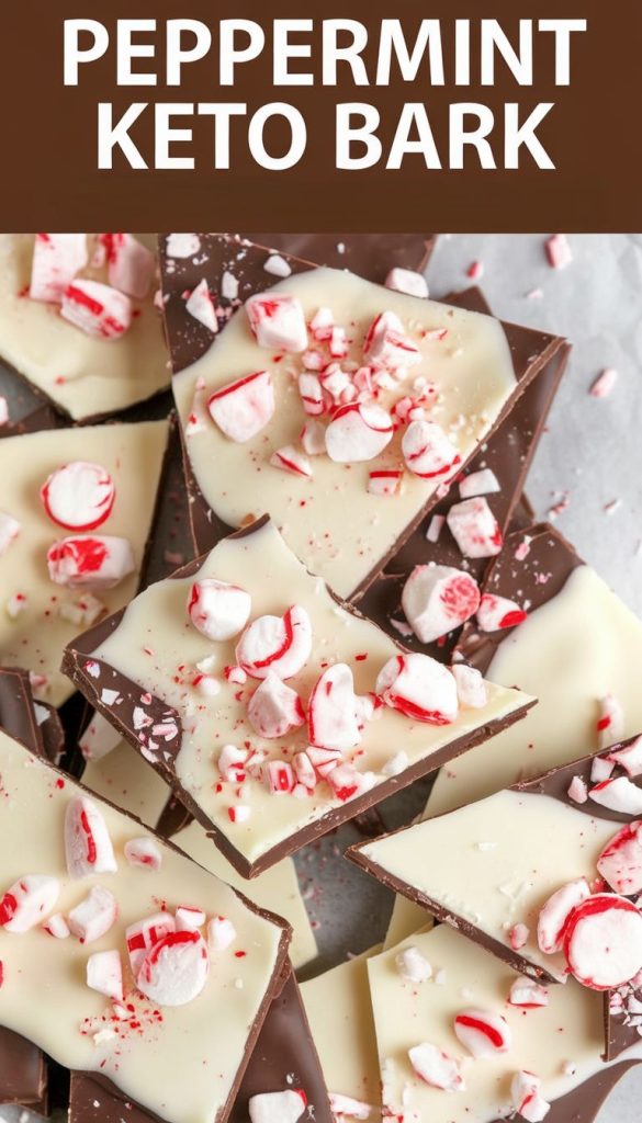 Keto Chocolate Peppermint Bark Recipe