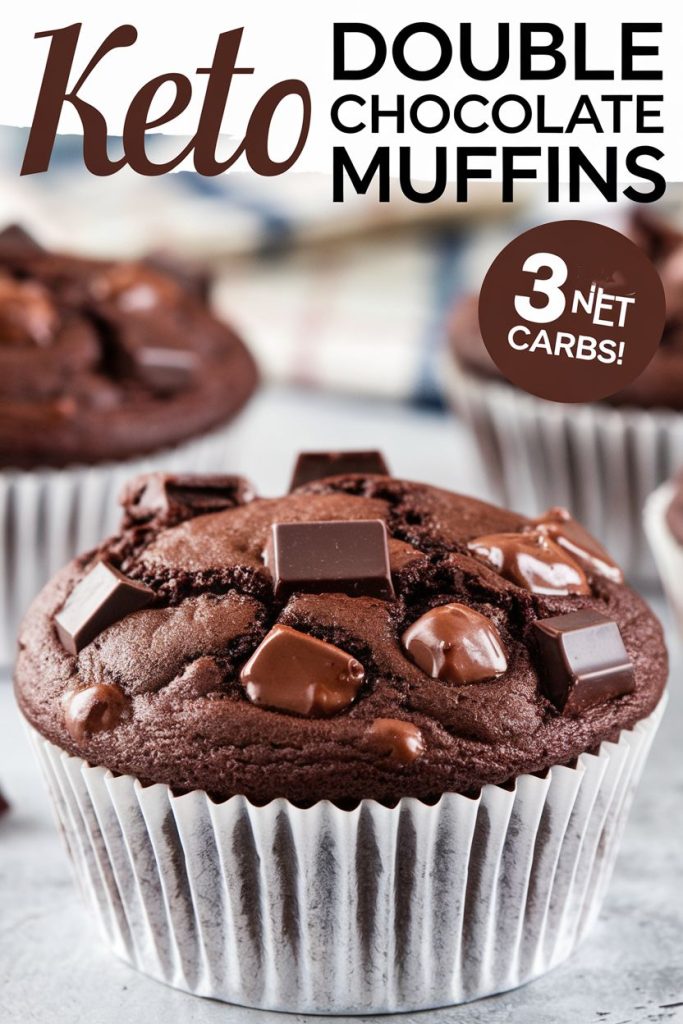 Keto Double Chocolate Muffins