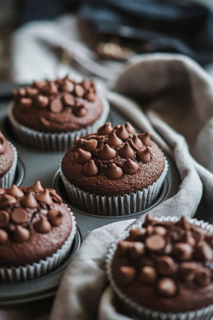 Keto Double Chocolate Muffins