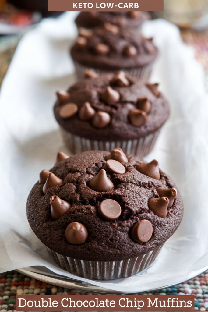 Keto Double Chocolate Muffins