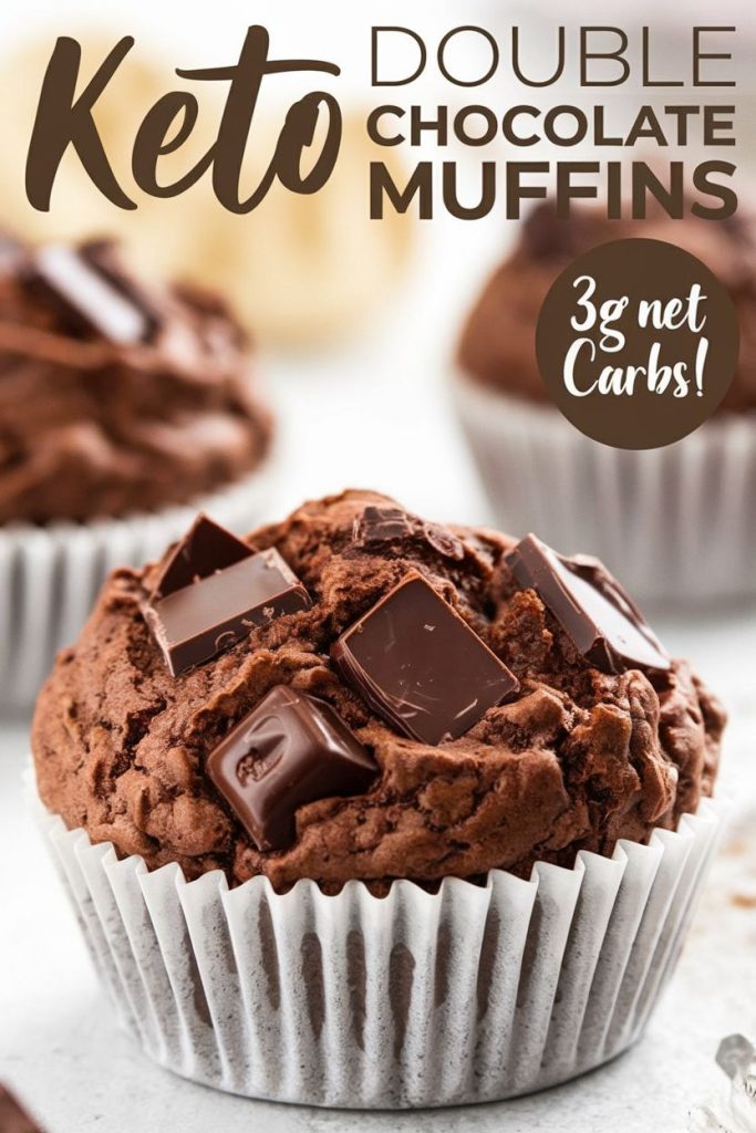 Keto Double Chocolate Muffins