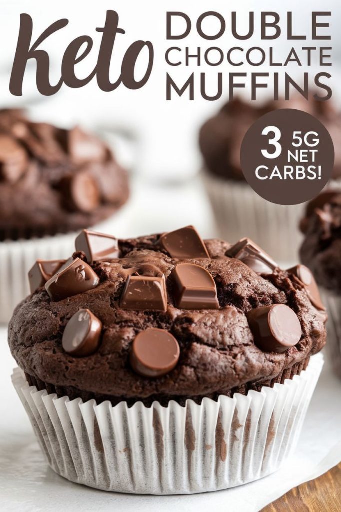 Keto Double Chocolate Muffins