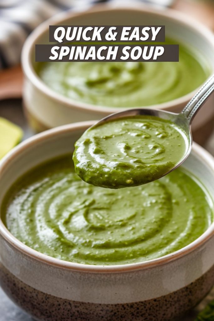 spinach soup Recipe