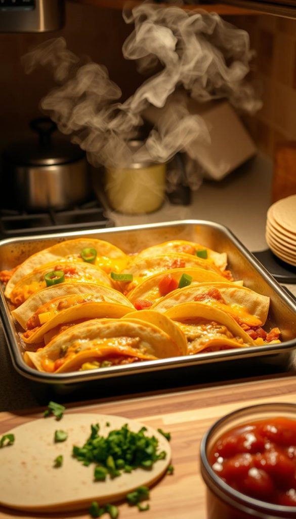 Baking breakfast enchiladas