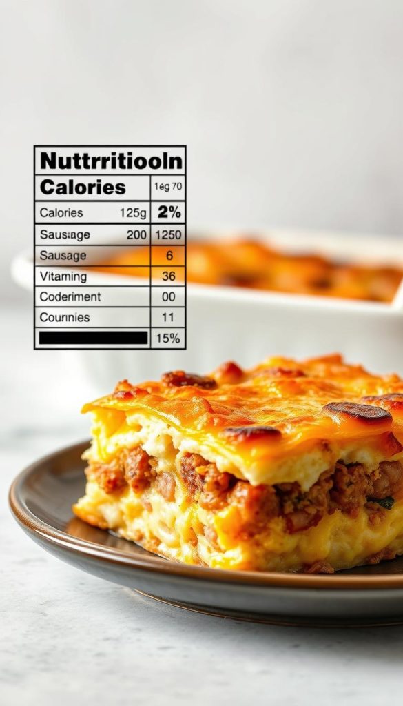 Nutritional information breakfast casserole