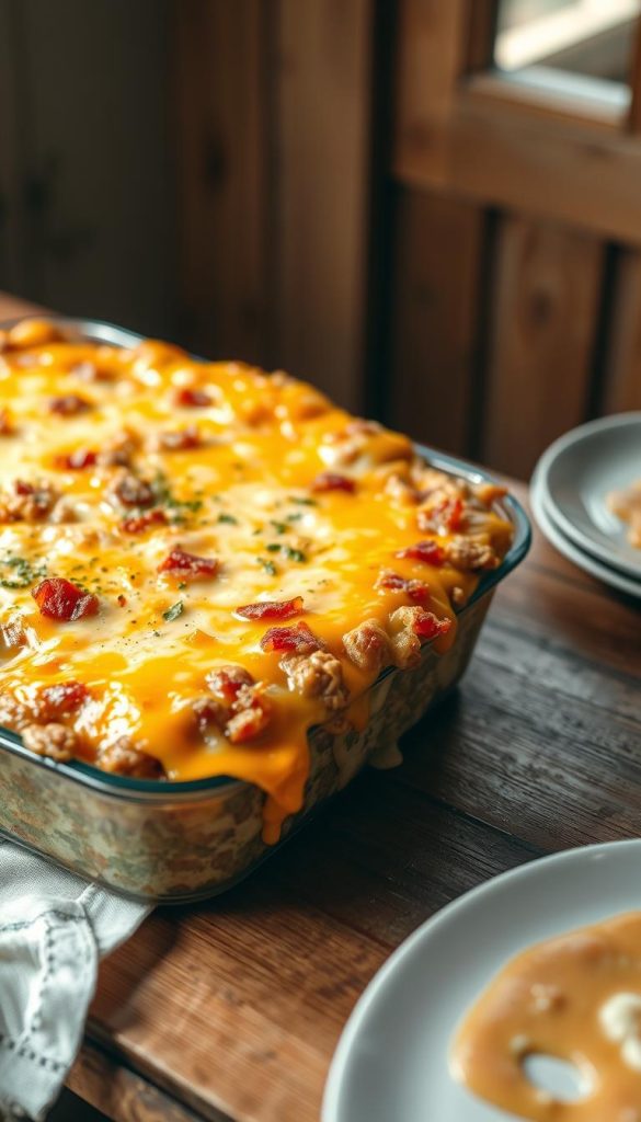 cheesy breakfast casserole cheesy breakfast casserole